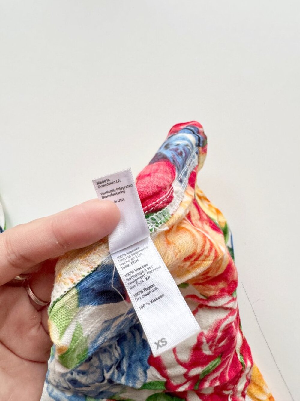 AMERICAN APPAREL Floral Print Viscose Twill A-Line Midi Skirt, Size XS - Picture 7 of 7